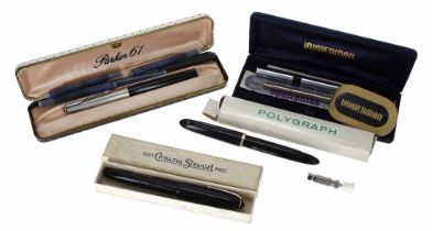 Parker 61 fountain pen, in original branded case; together with a Conway Stewart fountain pen in