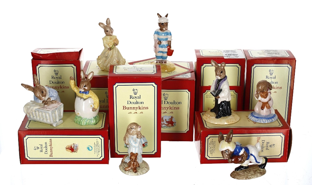 Royal Doulton Bunnykins - Bridesmaid, New Baby, Goodnight, Bedtime, Easter Greetings, Touchdown,