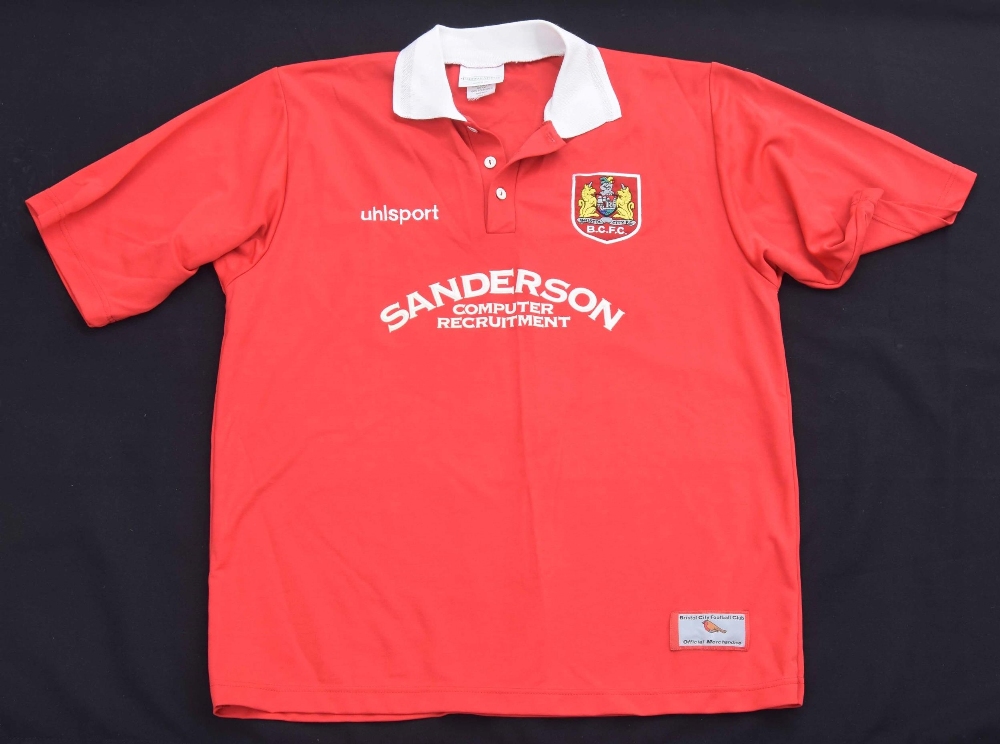 Bristol City - Short sleeved red (home) football shirt, Uhlsport (manufacturer), Fairway Sports,