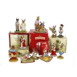Royal Doulton Bunnykins - Jack & Jill, Astro, Olympic, Home Grown and Santa (all boxed); together