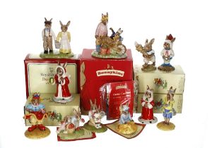 Royal Doulton Bunnykins - Jack & Jill, Astro, Olympic, Home Grown and Santa (all boxed); together