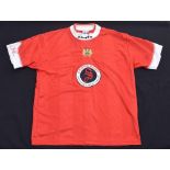 Bristol City - Short sleeved red (home) football shirt, Lotto (manufacturer), Sanderson Computer