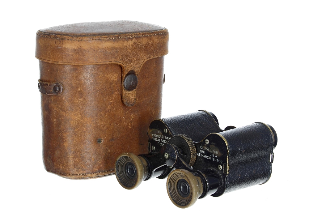 Pair of Warner & Swasey Prism Power 6 military issue binoculars, early 20th century with broad