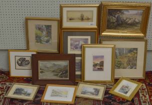 After Frederick James Aldridge - Fishing boats and other shipping inscribed with the artist name