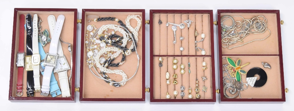 Assorted costume jewellery, primarily necklaces and earrings; together with a small group of girls - Image 3 of 3