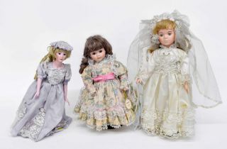 Three porcelain dolls, including 'Crystal' - The Classique Collection no.894, 16" high; Alberon; and