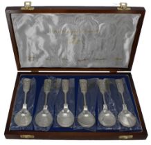 'The Masterpieces of Donatello' - cased set of six St. James's House Collection silver spoons,