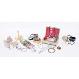 Assorted bangles, jewellery and costume jewellery various; including a hallmarked silver expanding