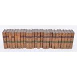 Set of twenty-four leather-bound Waverly Novels by Sir Walter Scott, Bart., The Border Editions,