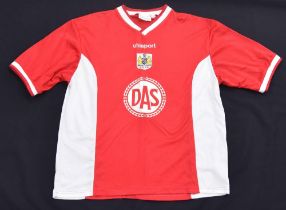 Bristol City - Short sleeved red (home) football shirt, Uhlsport (manufacturer), Fairway Sports, DAS