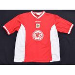 Bristol City - Short sleeved red (home) football shirt, Uhlsport (manufacturer), Fairway Sports, DAS