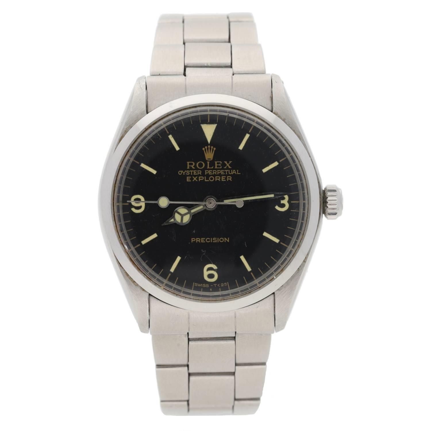 Rolex Oyster Perpetual Precision stainless steel gentleman’s wristwatch, reference no. 5500,