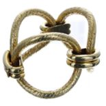 Italian 18ct fancy link bracelet, with a textured finish, 100.2gm (518)