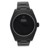 Rolex Oyster Perpetual Milgauss 'Dark Knight' DLC customised gentleman's wristwatch, reference no.