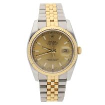 Rolex Oyster Perpetual Datejust gold and stainless steel gentleman’s wristwatch, reference no.