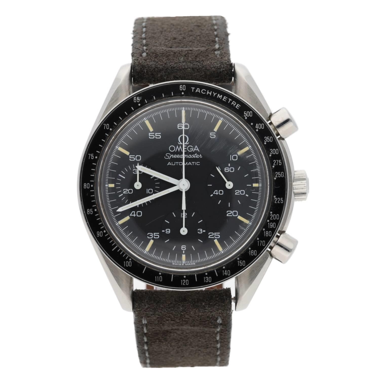 Omega Speedmaster Reduced Chronograph automatic stainless steel gentleman's wristwatch, reference
