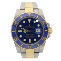 Rolex Oyster Perpetual Date Submariner gold and stainless steel gentleman’s wristwatch, reference