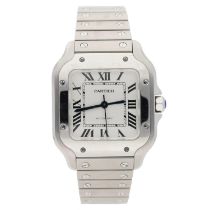 Cartier Santos automatic stainless steel gentleman’s wristwatch, reference no. 4075, serial no.