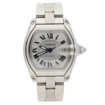 Cartier Roadster automatic gentleman's stainless steel wristwatch, reference no. 2510, serial number