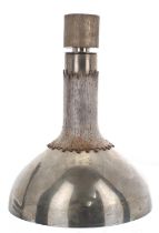 Silver decanter by George Grant Macdonald, London 1976, with an elongated cylindrical neck and