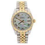 Rolex Oyster Perpetual Datejust gold and stainless steel mid-size lady's wristwatch, reference no.