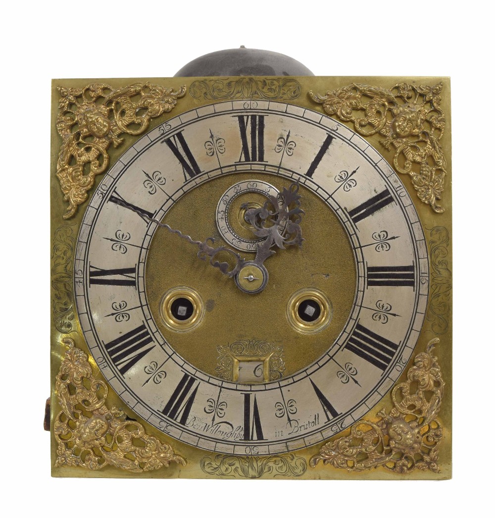 Good ebonised eight day longcase clock with five pillar movement, the 10" square brass dial signed - Image 3 of 4