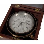 Parkinson & Frodsham two-day marine chronometer, the 4" silvered dial signed Parkinson & Frodsham,