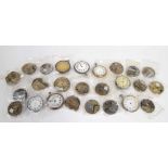 Large quantity of mainly nickel plated travelling watches mostly in need of restoration (over 20)