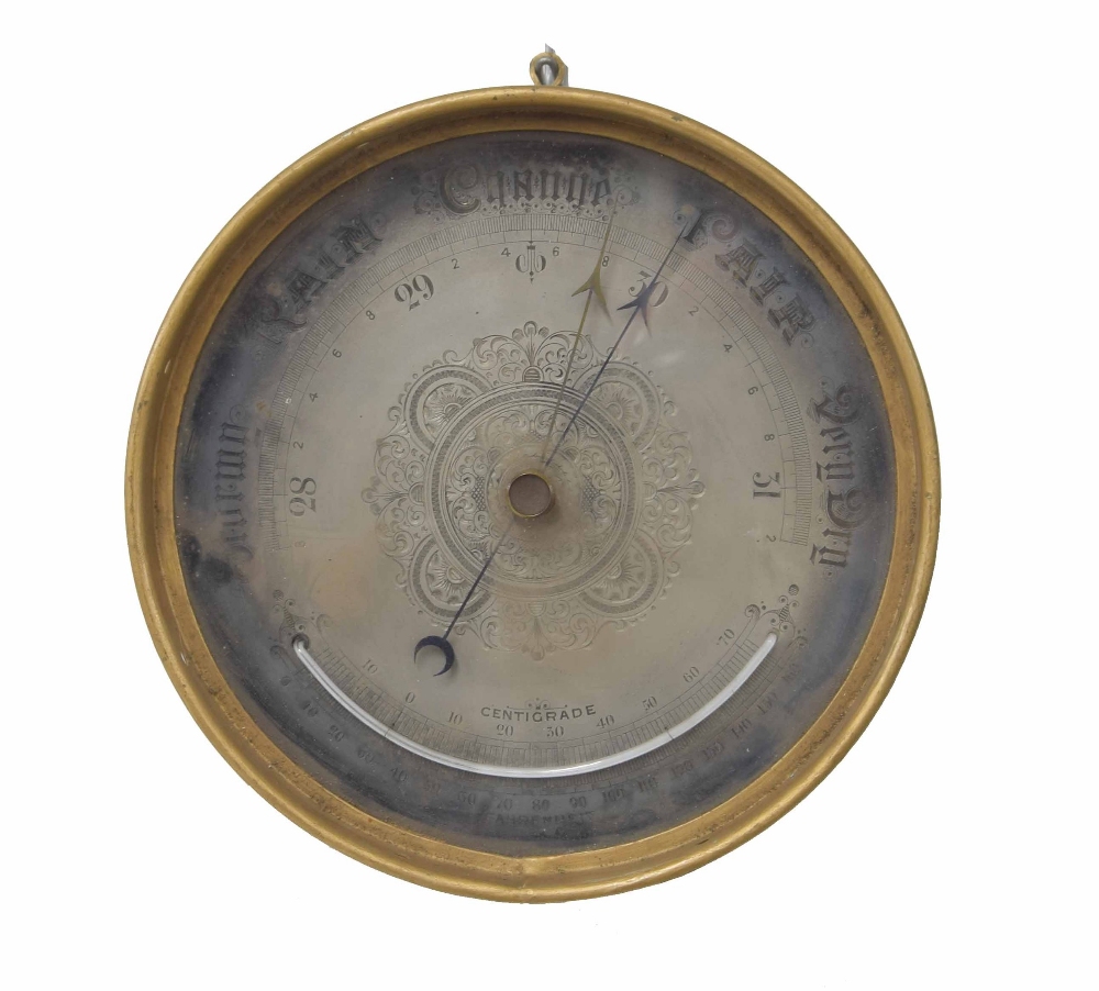 Mahogany stick barometer/thermometer, the angled scale signed Kleiser & Co, Boro, over a flat - Image 2 of 2