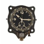 Junghans 'Borduhr' WWII German Luftwaffe aircraft cockpit clock, the movement stamped J30 BZ, the