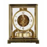 Jaeger-LeCoultre Atmos clock, the 4.25" white chapter ring enclosing a skeletonised centre, with