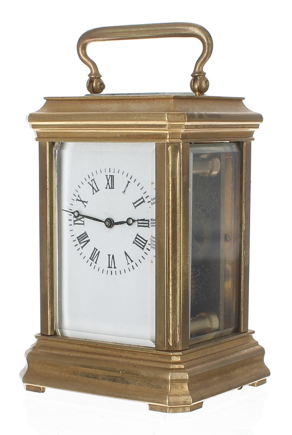 Miniature contemporary carriage clock timepiece, the movement back plate and base stamped no. - Bild 2 aus 4