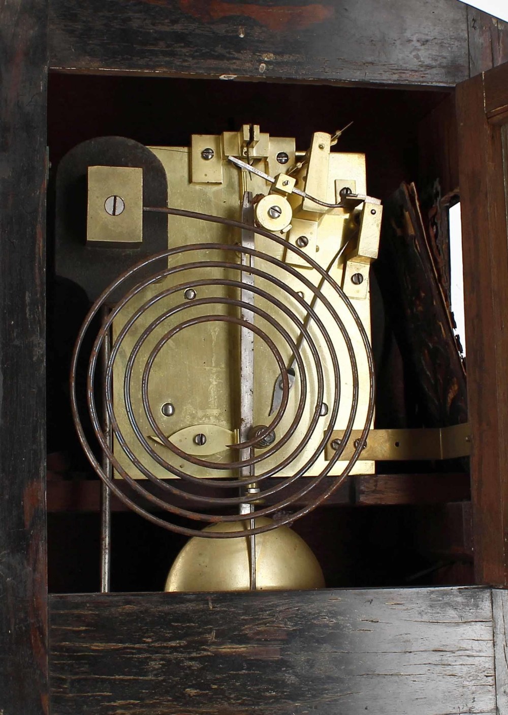 English coromandel double fusee bracket clock, the movement with locking pendulum striking on a - Bild 3 aus 3