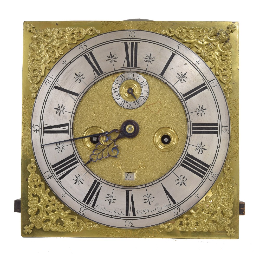 Good seaweed marquetry eight day longcase clock with five pillar movement, the 11" square brass dial - Image 2 of 3