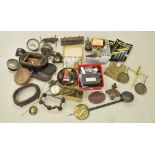 Miscellaneous horology including several small mantel clocks and movements in need of restoration