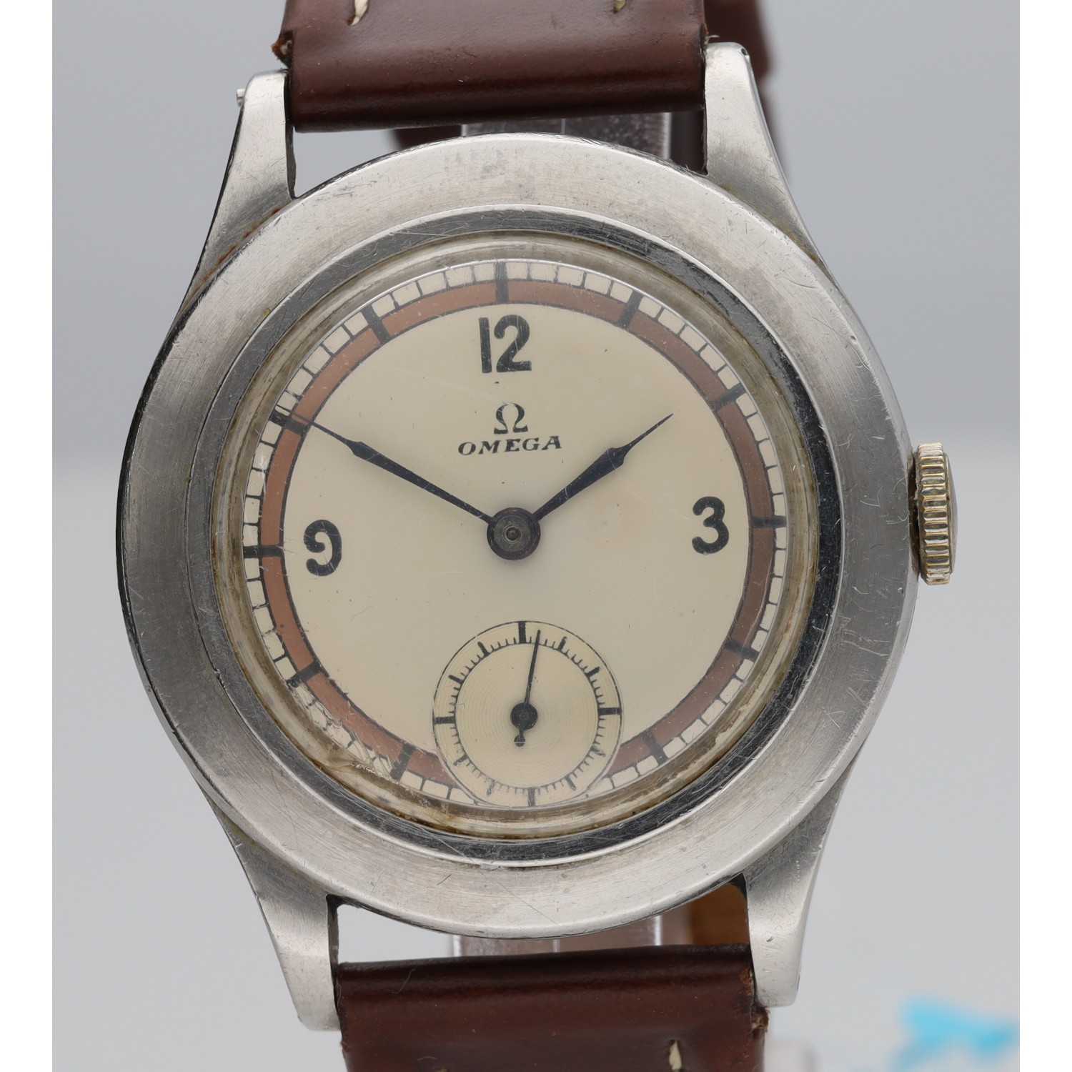 Omega stainless steel gentleman's wristwatch, case no. 10110871, serial no. 9264xxx, circa 1939, - Image 7 of 8