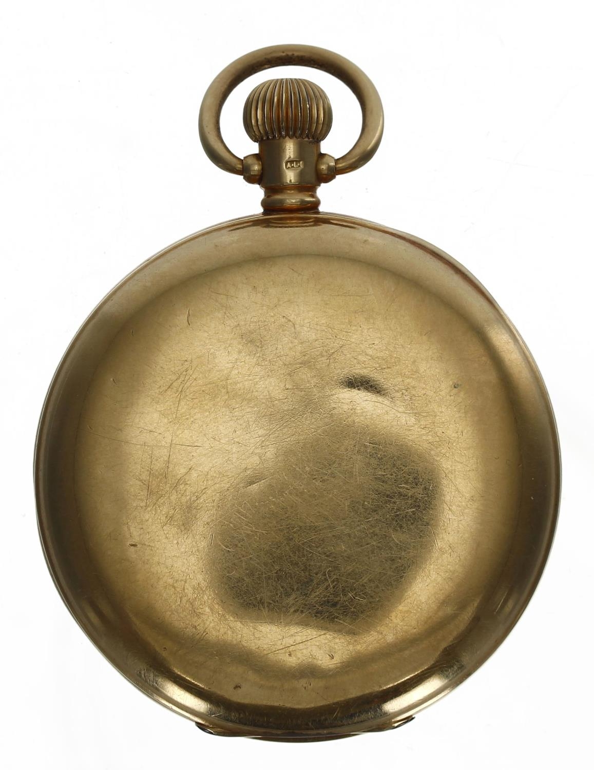 George V 18ct lever hunter pocket watch, Birmingham 1912, unsigned 21 jewel adjusted movement, no. - Image 5 of 5