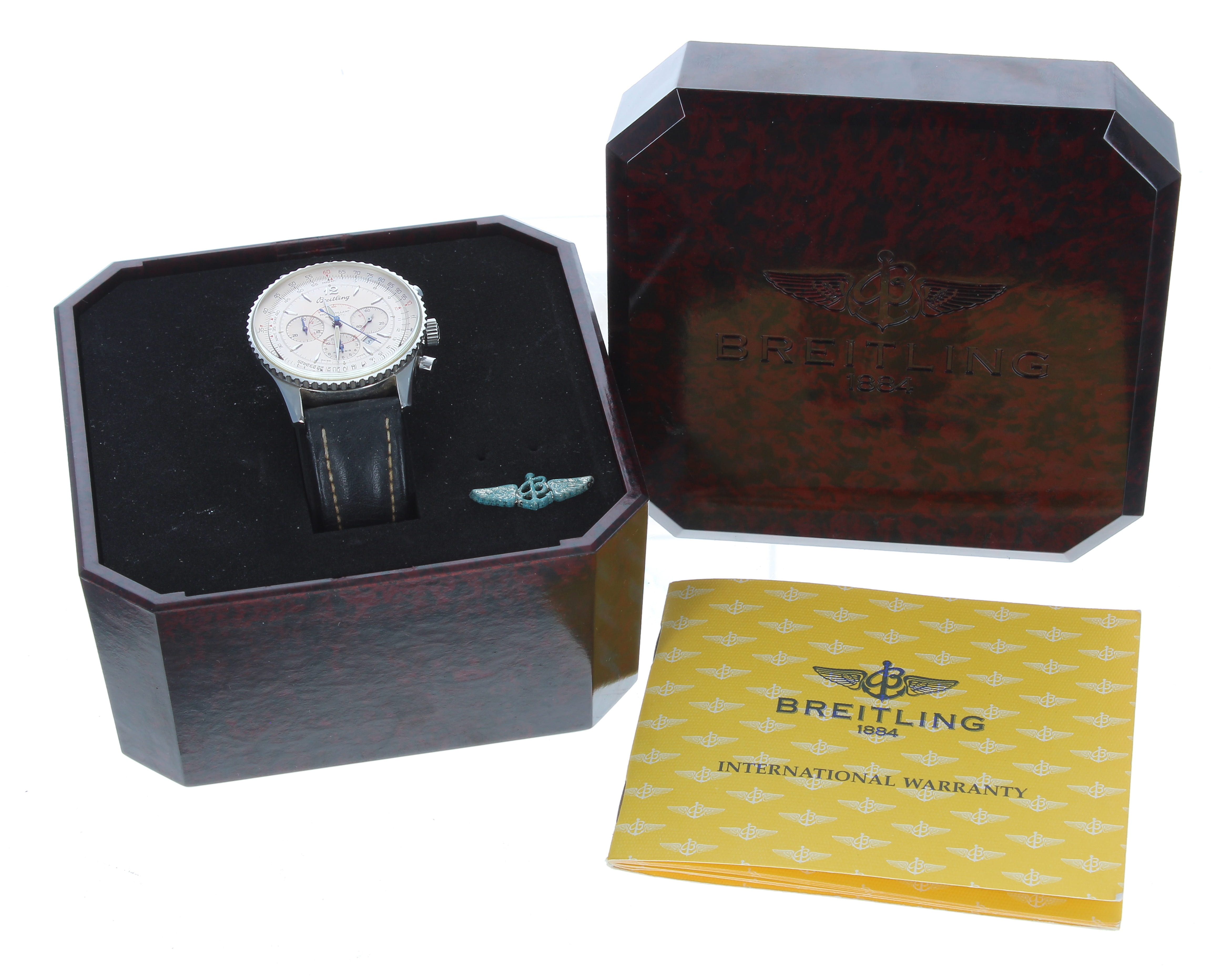 Breitling Navitimer Montbrilliant Chronograph automatic stainless steel gentleman's wristwatch, - Bild 3 aus 4