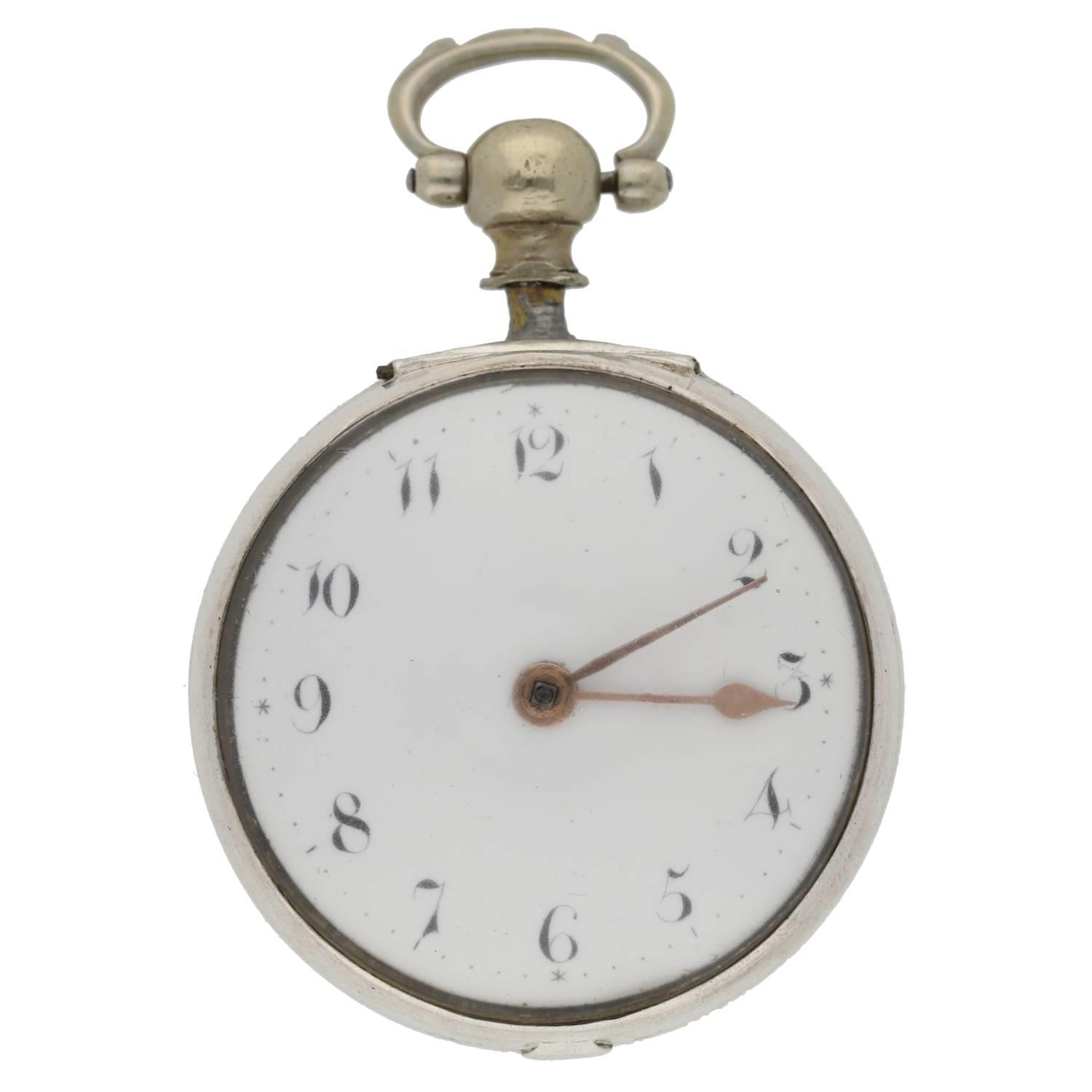 Peter Upjohn, Bideford - George III silver pair cased verge pocket watch, London 1765, signed - Image 3 of 10