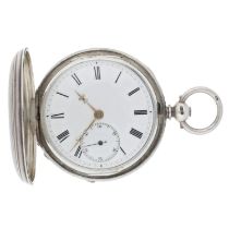 Thomas Gammage, London - Victorian silver fusee lever hunter pocket watch, London 1873, signed
