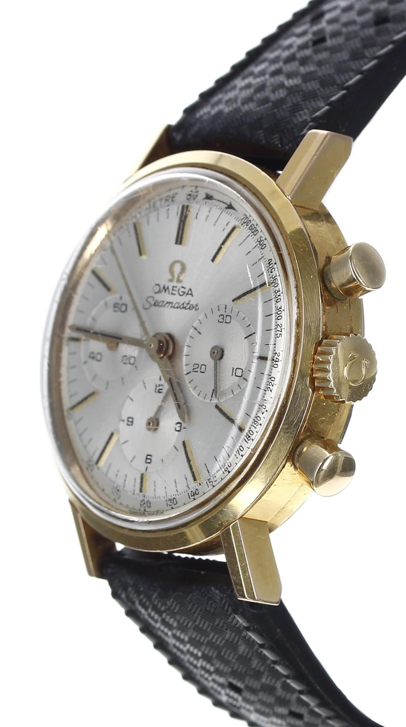 Omega Seamaster Chronograph gold plated and stainless steel gentleman's wristwatch, reference no. - Image 4 of 7