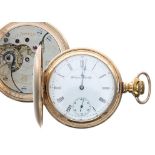 Hampden Watch Co. lever set gold plated hunter pocket watch, circa 1899, signed 17 jewel movement,