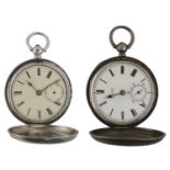 Victorian silver fusee lever engraved hunter pocket watch for repair, London 1891, maker W. H. Weir,