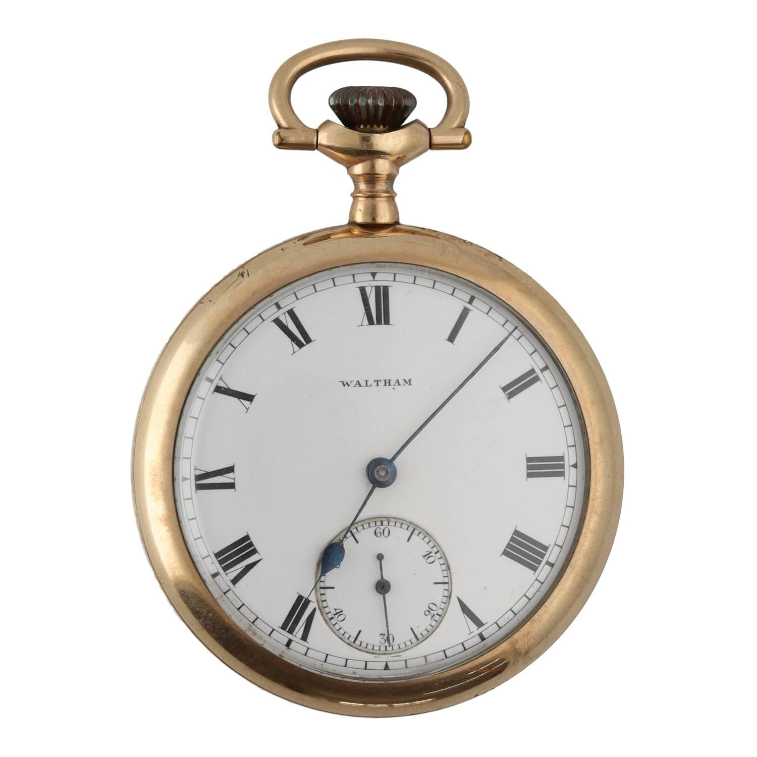 American Waltham 'Traveler' gold plated lever pocket watch, circa 1902, serial no. 11399670, - Image 2 of 4