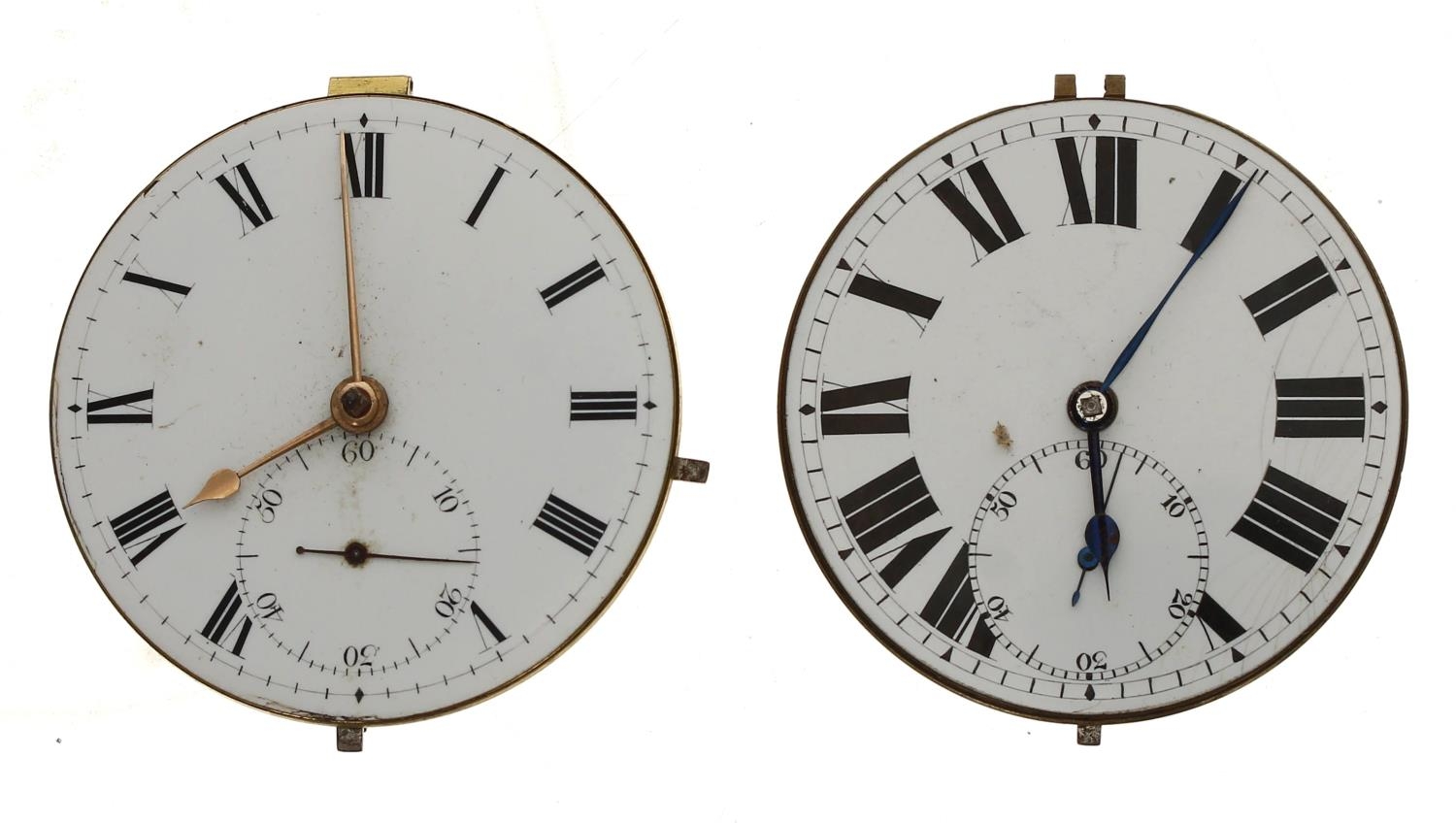 Rich Kavanagh, Dublin - Fusee rack lever pocket watch movement for repair, dust cover, enamel - Image 2 of 2