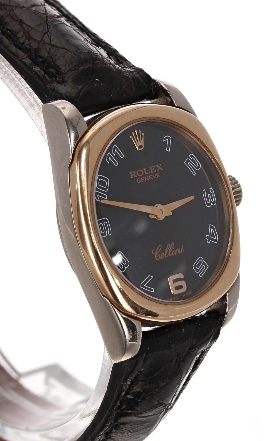 Rolex Cellini Danaos 18ct white gold lady's wristwatch, reference no. 6229/9, serial no. A672xxx, - Bild 4 aus 7