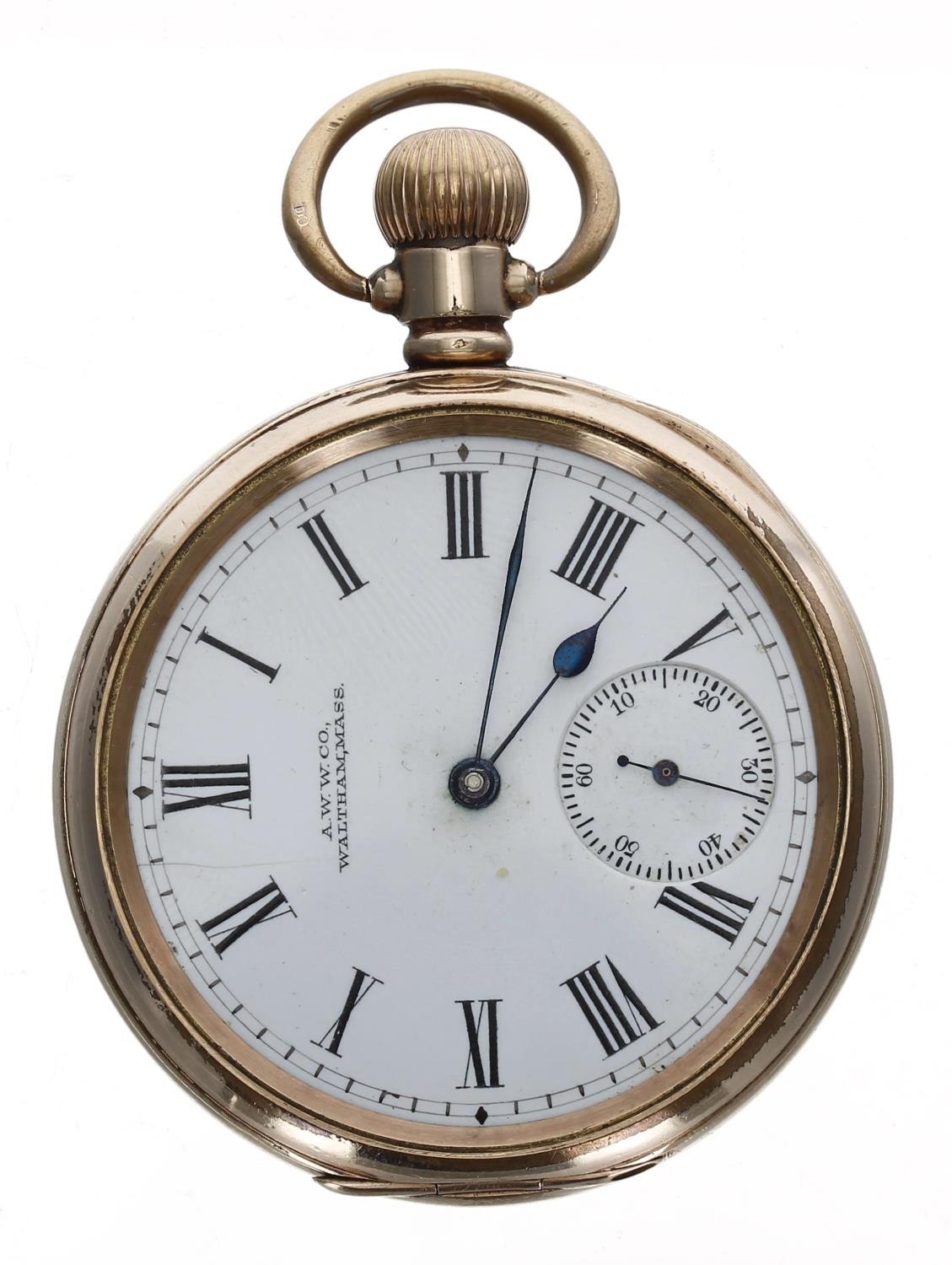 American Waltham 'Riverside Maximus' gold plated lever pocket watch, circa 1902, serial no. - Image 2 of 4