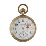 American Waltham gold plated lever pocket watch, circa 1902, serial no. 11562818, signed 15 jewel
