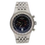 Breitling Montebrillant Legende Chronographe automatic stainless steel gentleman's wristwatch,