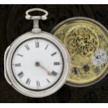 Henry Smith, London - English 18th century silver pair cased verge pocket watch, London 1764, signed